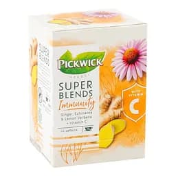 Чай трав'яний ароматизований Pickwick Ginger echinacea&lemon verbena + Vitamin C Immunity Super Blends 22.5 г (15 шт. по 1.5 г)