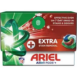 Капсули для прання Ariel Все-в-1 Екстрасила виведення плям 10 шт.