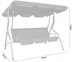 Садова гойдалка Garden Line Vip grey 170 x 110 x 153 см - мініатюра 6