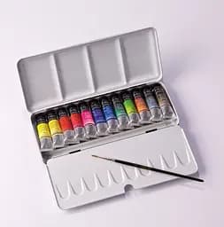 Набір акварельних фарб Sennelier L'Aquarelle, 12 туб по 10 мл, металевий пенал-палітра