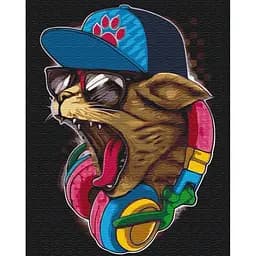 Картина за номерами на підрамнику Brushme Котячий трек