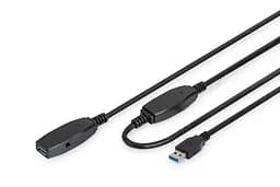 Подовжувач Digitus USB 3.0 Active Cable, A/M-A/F, 15м, чорний teh0013684 - мініатюра 2