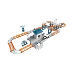 Трек Космическая станция FYS-TK 19, 63 детали, машинка на батарейках, фигурка астронавта