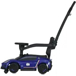 Дитяча каталка-толокар 2 в 1 Bambi M 5106-4 з батьківською ручкою синій - мініатюра 3