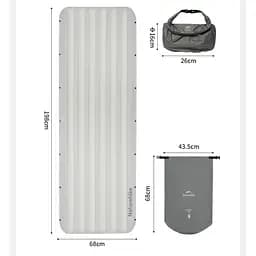 Матрац надувний Naturehike (CNK2450WS034) 9.5см - одномісний - 198х68 - коричневий - мініатюра 3
