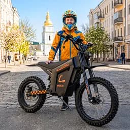 Пітбайк KUGOO Wish 01 MAX BLACK EDITION 52V 2000W 35Ah | Чорний | з підсиленою рамою, гідравлічними гальмами та пневматичним амортизатором - мініатюра 4