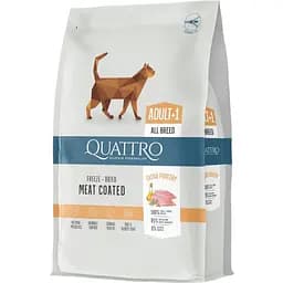 Сухой корм Quattro Cat Adult для кошек от 1 года с мясом птицы 1.5 кг