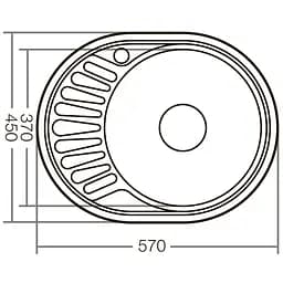 Кухонна мийка Zerix Z5745-06-160E satin ZX1588, Нержавіюча сталь - мініатюра 2
