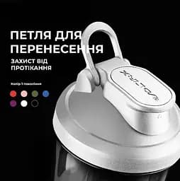Шейкер спортивний електричний VOLTRX VortexBoost 600 мл. Tritan White (Vortex_White) - мініатюра 3