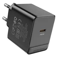Мережевий зарядний пристрій Borofone BAS13A Erudite single port PD20W charger(EU) чорний - мініатюра 2