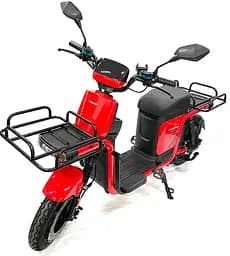 Електроскутер Вантажний з двома великими багажниками Crosser SUPER MAX 1200W | 60V30AH Li-Fe | USB зарядка Червоний  - мініатюра 12