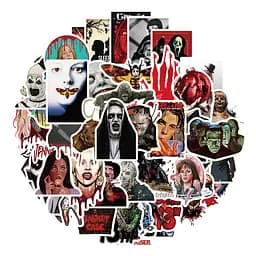 Стікерпак Набір наклейок GeekLand хорор фільми horror movies 50 штук