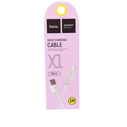 Кабель Hoco X1 Rapid charging cable Type-C 1M White - мініатюра 2