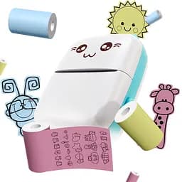 Портативний термопринтер JETIX Mini printer Blue - мініатюра 9