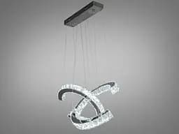 Люстра стельова LED Diasha 7219/400+400HR, 40W, хром, регульована висота, сучасний стиль для дому - мініатюра 3