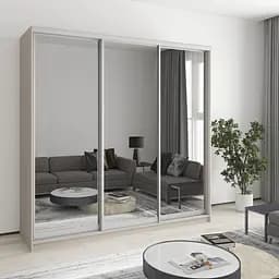 Шкаф-купе трехдверный MebelStar Комбо AL 3 Зеркала 210x45x210 см Кашемир (MBS-3265)