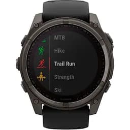 Смарт-годинник Garmin Fenix 8 Solar Sapphire 51mm Carbon Gray DLC Titanium with Black/Pebble Gray Silicone Band (010-02907-10/11/70) [115055] - мініатюра 9