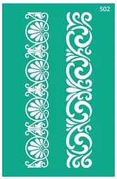 Трафарет багаторазовий самоклеючий №502 Бордюрний 13×20см Ажур Rosa Talent