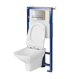 Інсталяція Cersanit Tech Line Opti з кнопкою Opti A2 + унітаз Carina CleanOn з сидінням Slim 30412 - мініатюра 2