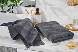 Рушник махровий Ardesto SuperSoft 50х90 см 100% бавовна темно-сірий (ART2250MC)  - мініатюра 8