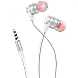 Навушники металеві Hoco M90 Delight wired 3.5mm білі 6931474759368