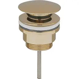 Донний клапан для раковини VBI brushed gold click-clack універсальний VBI-059000BG, Золотий