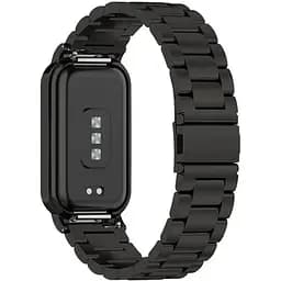 Ремінець-бампер DK CDK Metal Fitlink Steel Watch Band Xiaomi Mi Band 8 Active (017613) (black) - мініатюра 3