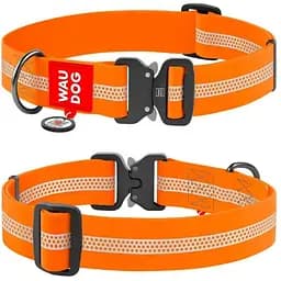 Нашийник для собак Waudog Waterproof водостійкий з QR-паспортом світловідбиваючий Розмір XXL (4823089343808)