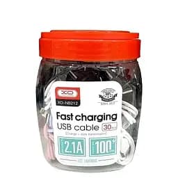 Кабели набор 30 штук - XO NB212, 2.1A USB cable for Type-c (30 pcs in Bottle) микс цветов