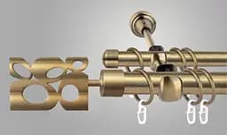 Карниз для штор дворядний металевий 25 мм.