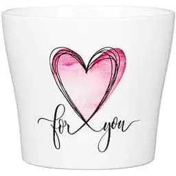 Кашпо для цветов Scheurich 808 With Love керамика 15“ с принтом (4002477655161)