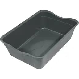 Туалет для котів Тігріс глибокий без сітки сірий 40x27x12 см