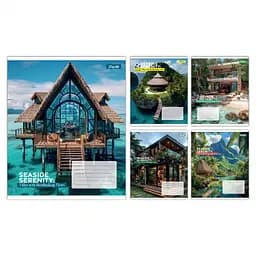 Тетради ученические 60 листов клетка 1B Seaside Serenity, 10 шт. в упаковке
