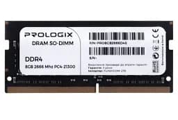 Пам'ять SO-DIMM, DDR4, 8Gb, 2666 MHz, ProLogix, 1.2V, CL19 (PRO8GB2666D4S)