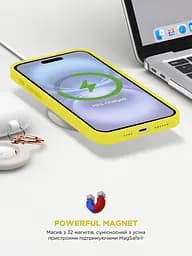 Силиконовый чехол с MagSafe для Apple iPhone 16, ICON2 MagCase, желтый, противоударный, панель с мягкой подкладкой, защита всего корпуса, поддержка беспроводной зарядки, совместим с защитными стеклами и пленками, ArmorStandart (ARM81315) - мініатюра 9