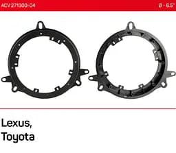 Проставки під динаміки 165 мм / 6.5" ACV 271300-04 для автомобілів Toyota, Lexus - мініатюра 5