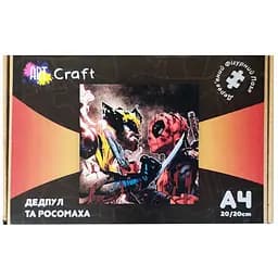 Фігурний пазл з дерева "Дедпул і Росомаха" Art Craft PZ012-A4C-AC 75-125 деталей, розмір А4 - мініатюра 2