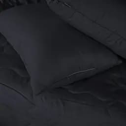 Літній постільний комплект MirSon Line Satin Light Pro Black Bamboo Полуторний (2200010979213) - мініатюра 2