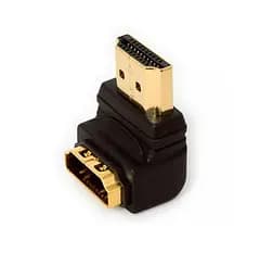 Перехідник Atcom тато Hdmi гніздо Hdmi кутовий gold пластик - мініатюра 3
