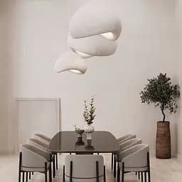 Текстурний гіпсовий підвісний світильник 40х50 см | Арт. MJ 30-500 | Line F