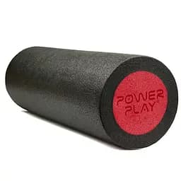 Масажний ролик (роллер) гладкий PowerPlay 4021 Fitness Roller Чорно-червоний (45x15 см) (PP_4021_Bl/Red_(45*15))