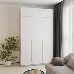 Шафа 3-дверна з антресоллю MebelStar Оскар ДСП BL-B, 4 додаткові полиці 150x52x260 см Аляска білий (MBS-4982)