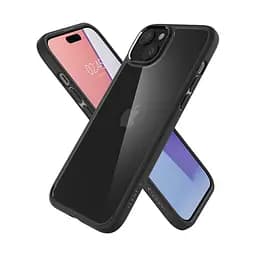 Чехол Spigen Ultra Hybrid для iPhone 15 Plus Matte Black (ACS06657) + защитное стекло - мініатюра 7