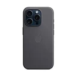 Чехол для Apple iPhone 15 Pro, FineWoven Case with MagSafe, черный, защитная накладка из материала FineWoven, противоударный, для iPhone, защита всего корпуса, поддержка беспроводной зарядки и MagSafe, (ARM71982) - мініатюра 5
