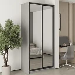 Шкаф-купе двухдверный MebelStar Стандарт BG 2 Зеркала 110x45x240 см Серая мышка (MBS-10328)