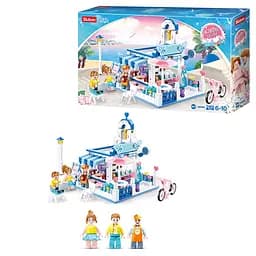 Конструктор детский SLUBAN Кафе, M38-B0866, 289 деталей, фигурки персонажей