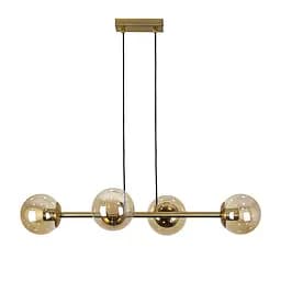 Люстра LED Levistella 7529909-4 BRZ+BR, 4 плафона, бронзовий метал, сучасний стиль для дому
