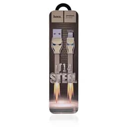 Кабель Hoco U14 Pisces Cable USB to Lightning 2,4A 1,2m Gray - мініатюра 2
