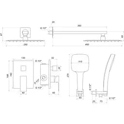 Душова система Globus Lux Smart GLM-205-GP, Графіт - мініатюра 9