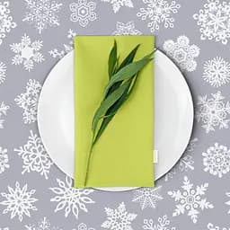 Скатертина Cosas Snowflakes CS2 водовідштовхувальна 140х180 см різнобарвна (Cloth_SnowflakesWhiteGrey_DUK_140x180) - мініатюра 2